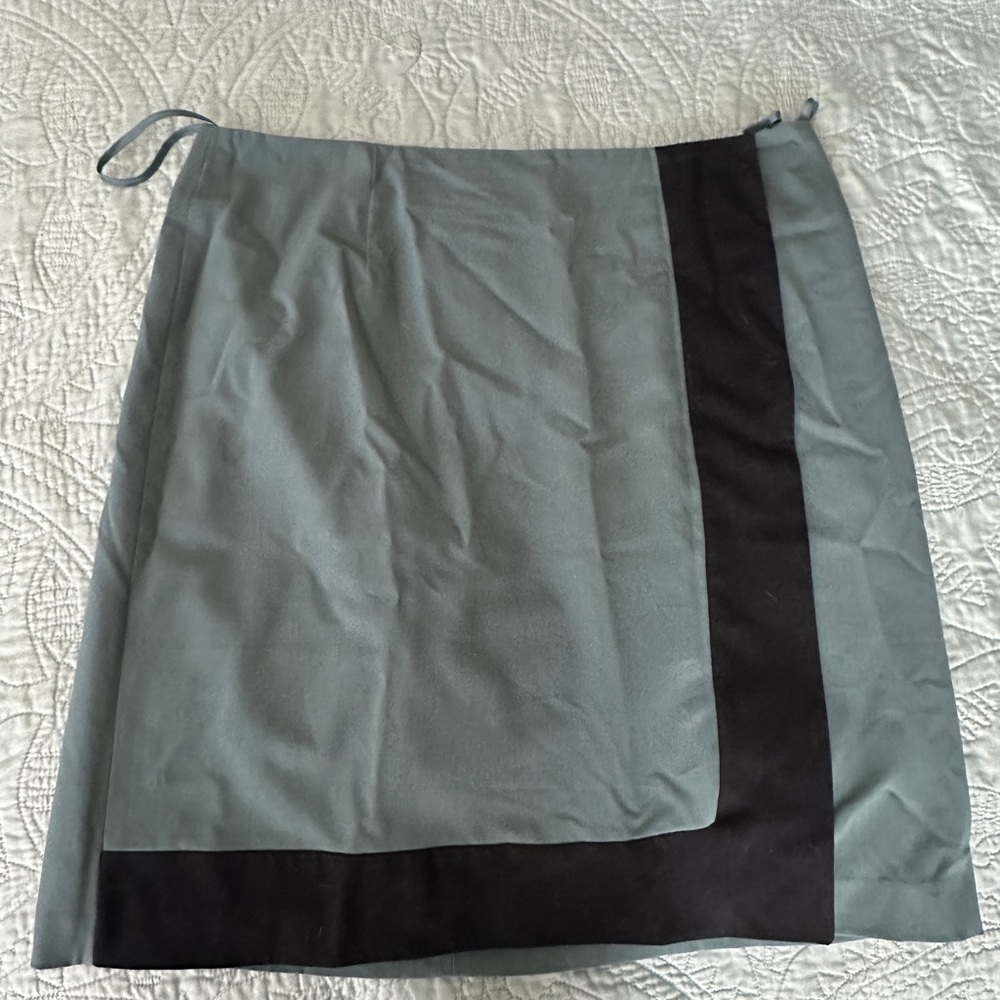 Nine West Size 14 Teal and Black Asymmetrical Suit Skirt